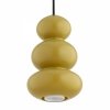 Designerska lampa wisząca czarna miodowy połysk szklana biała kulka ORLANDO 8826 Argon